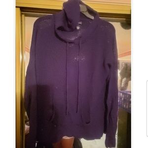 Dark Blue knit Hoodie